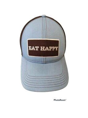 Chef Works - Eat Happy Logo - Blue & Black Mesh Snapback